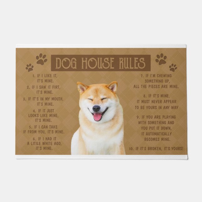 Dog House Rules, If It Broken, It’s Yours, Welcome Doormat (Front)