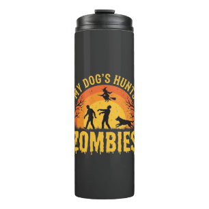 Dog Hunts Zombies Halloween Design Thermal Tumbler