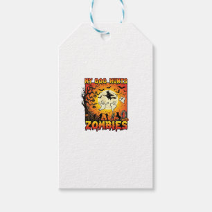Dog Hunts Zombies Halloween Ghosts Witch Moon Gift Tags