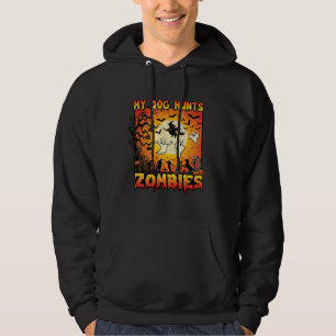 Dog Hunts Zombies Halloween Ghosts Witch Moon Hoodie