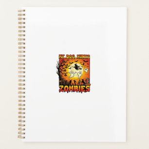 Dog Hunts Zombies Halloween Ghosts Witch Moon Planner