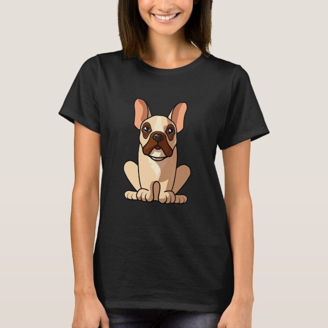 Dog I Love Mommy French Bulldog Camping Tee (Front)