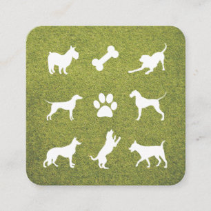 Dog Icons   Trainer   Sitter   Walker Square Business Card
