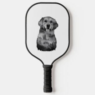 Dog Illustration Golden Retriever Dog Owner Dog Pickleball Paddle