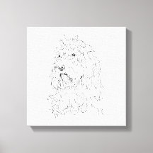 Dog Illustration, Wall Art Cockapoo