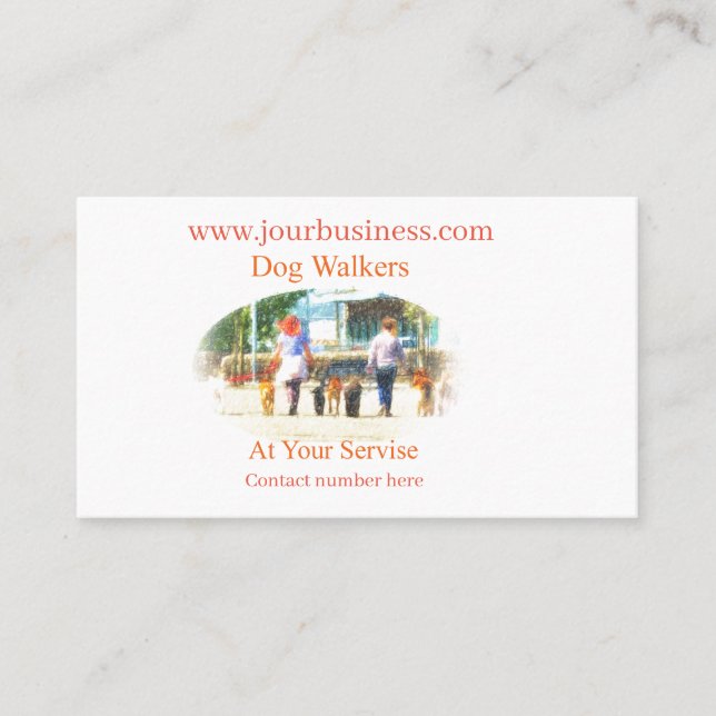 Dog image for Business card (Front)