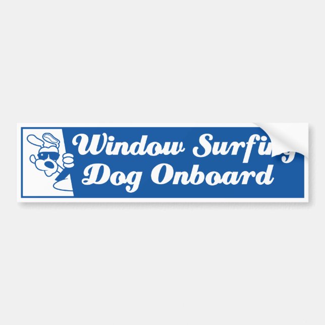 Dog In A Car Bumper Sticker (Front)