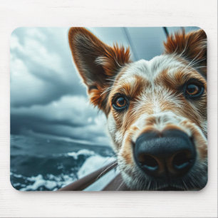 Dog in Bed of RV Mouse Pad