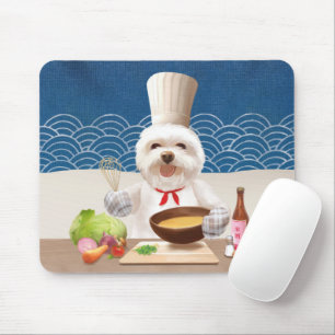 Dog In Chef Hat Cooks Soup Mouse Pad