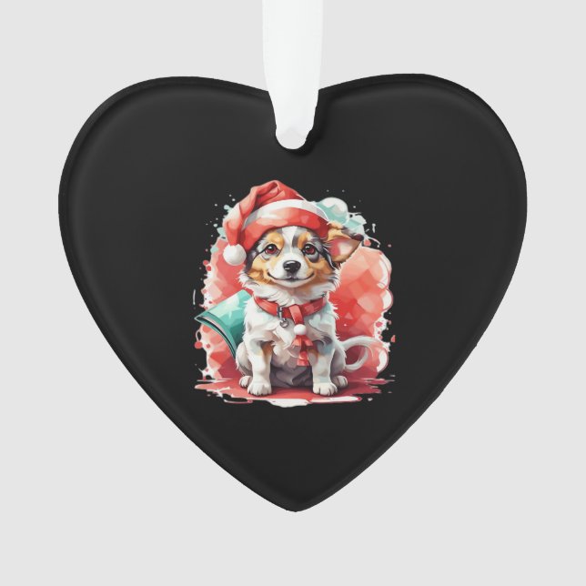 Dog in Christmas Hat - Christmas Tale Oversized T- (devant)