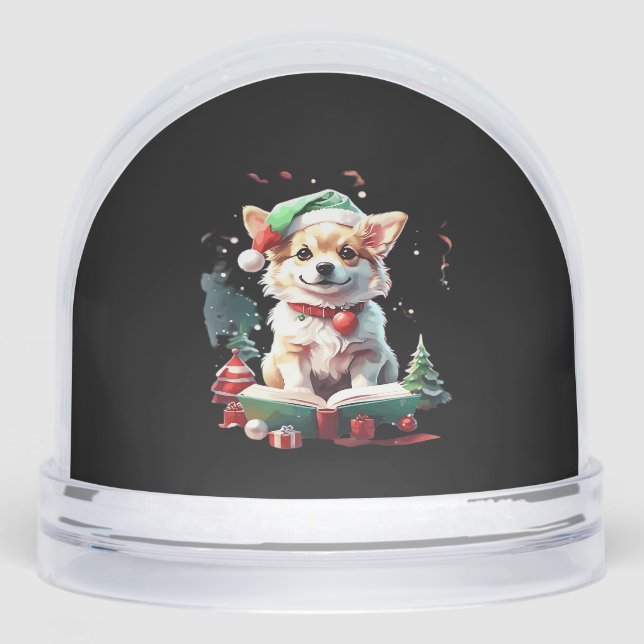Dog in Christmas Hat with Books - A Perfect Christ (Avant)