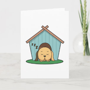 Dog in Dog house Card