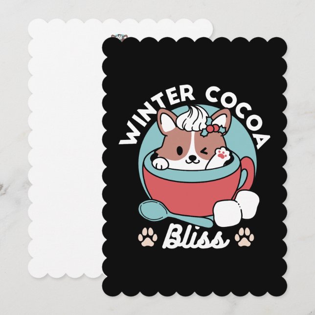 Dog in Festive Mug for Holiday Vibes - Winter Coco (Front/Back)