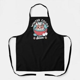 Dog in Festive Mug for Holiday Vibes - Winter Coco Apron