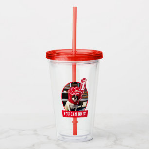 Dog In Foam Hand Acrylic Tumbler