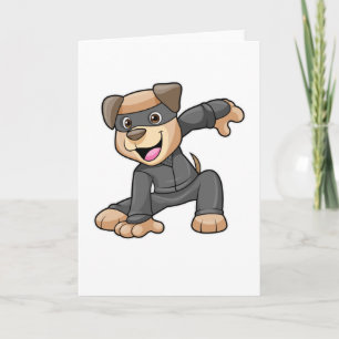 Dog in Ninja Costume Card