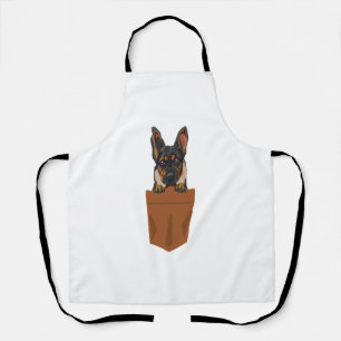 Dog in Pocket Funny Puppy for Dog Lovers Rottweile Apron