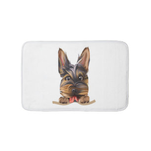 Dog in Pocket Funny Puppy for Dog Lovers Yorkshire Bath Mat