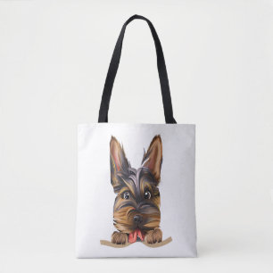 Dog in Pocket Funny Puppy for Dog Lovers Yorkshire Tote Bag