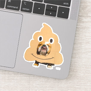 Dog in Poop Emoji Costume