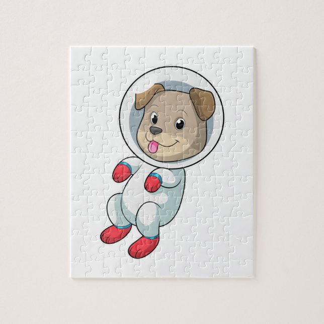 Dog in Space in Suit Jigsaw Puzzle (Vertical)