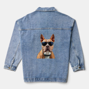 Dog in Sunglasses Denim Jacket