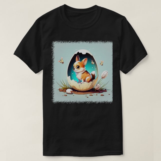 Dog in the egg 154 T-Shirt (Design Front)