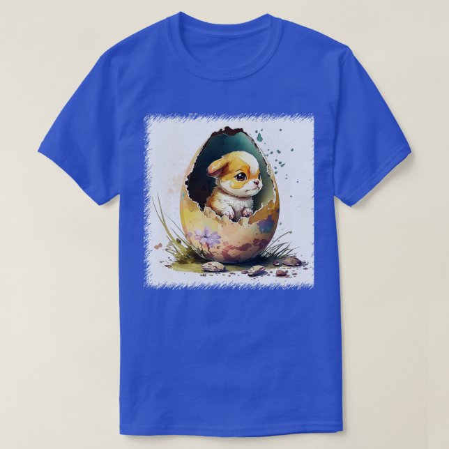 Dog in the egg 157 T-Shirt (Design Front)