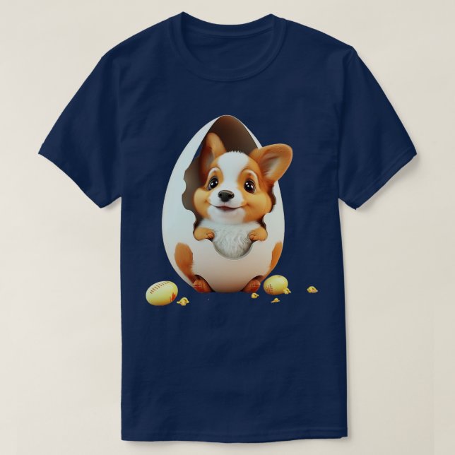 Dog in the egg 233 T-Shirt (Design Front)