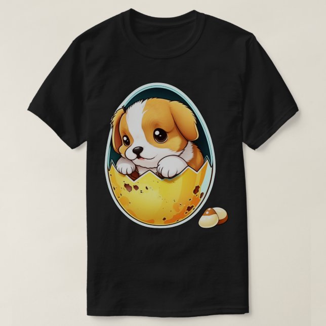 Dog in the egg 59 T-Shirt (Design Front)