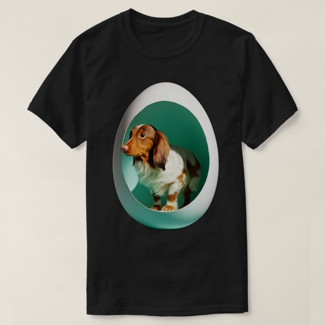 dog in the egg classic tshirt sticker 3 (Design Front)
