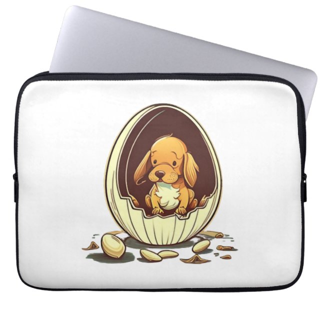 dog in the egg. laptop sleeve (Front)