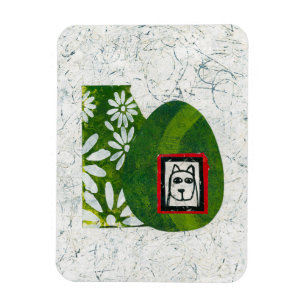 Dog In The Garden Refrigerator Magnet