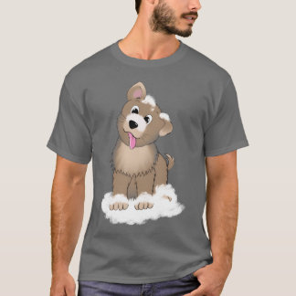 dog in the snow f T-Shirt