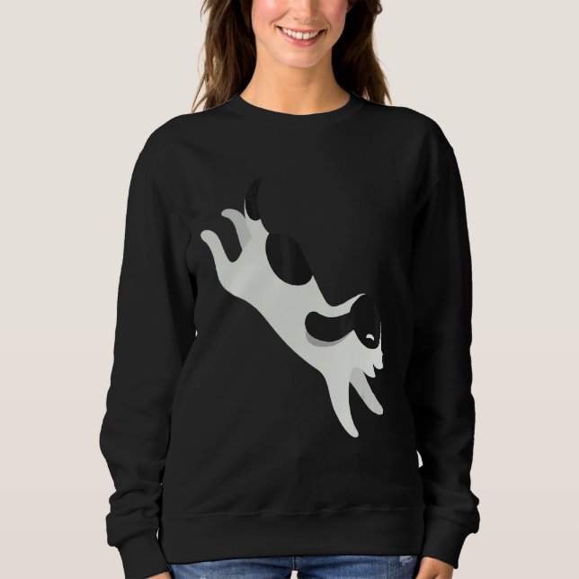 Dog In White And Black Sweatshirt (Front)