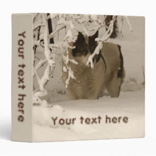Dog in winter binder