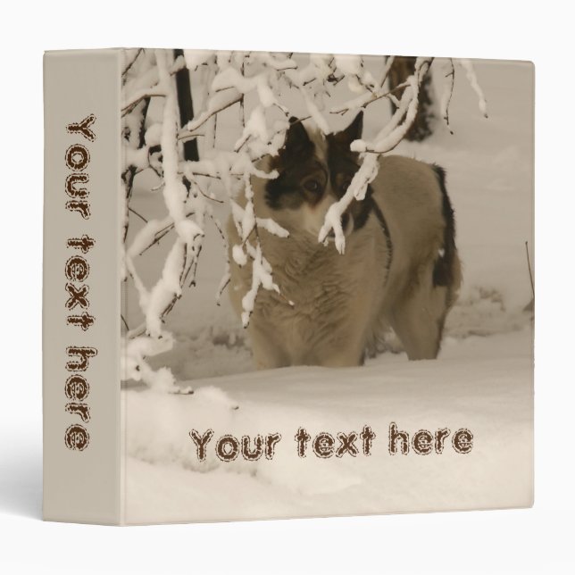 Dog in winter binder (Front/Spine)