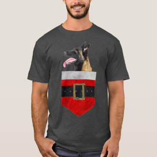 Dog in your Pocket Santa Belgian Sheepdog T-Shirt