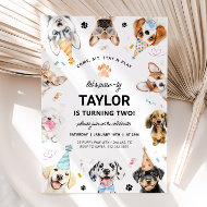 DOG Invitation, Boy Puppy Dog Birthday Invitation