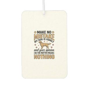 Dog Is Family Vintage Retriever Typography Design_ Air Freshener