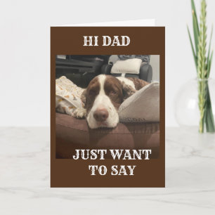 DOG IS GETTING WOOF ON FOR "YOUR 50th BIRTHDAY" Card