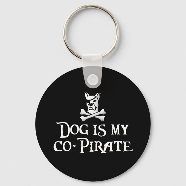 Dog is my Co-Pirate Keychain (Front)