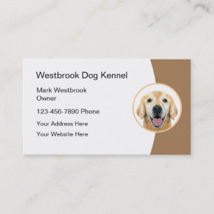 Dog Kennel Modern Business Cards
