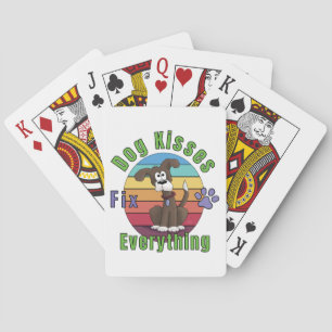 Dog Kisses Fix Everything  Playing Cards