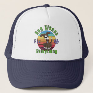 Dog Kisses Fix Everything Trucker Hat