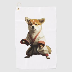 Dog Knows Karate Golf Towel