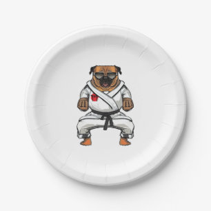 Dog Knows Karate Paper Plate