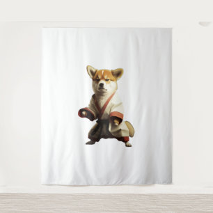 Dog Knows Karate Tapestry