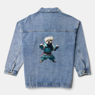 Dog Knows Karate transformed  Denim Jacket