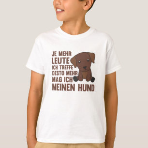 Dog Labrador Brown Doesn't Like People Dogs T-Shirt